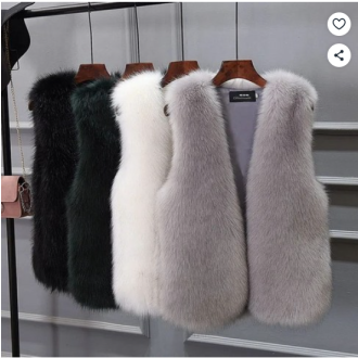 여성용 페이크털 퍼조끼 도톰 뽀글이 베스트 Women's Vest