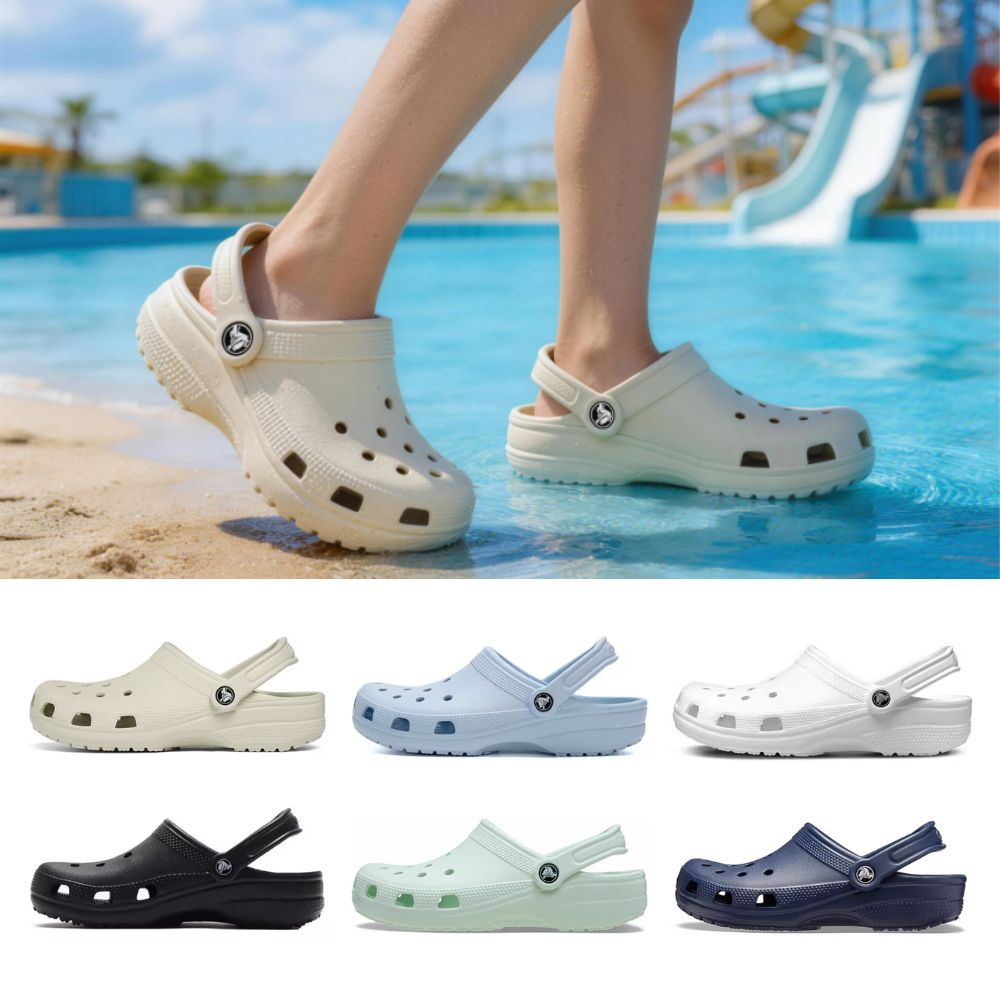 [CROCS] 크록스 슬리퍼 클래식 클로그 10001시리즈 4컬러 선택가능/화이트/블랙/네이비/본베이지