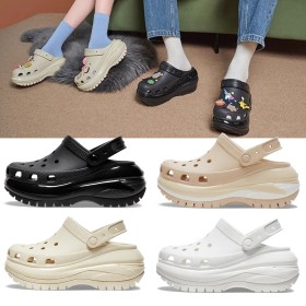 [CROCS] 크록스 클래식 메가 크러쉬 클로그 207988시리즈 4컬러 선택가능/블랙/베이지/본베이지/화이트