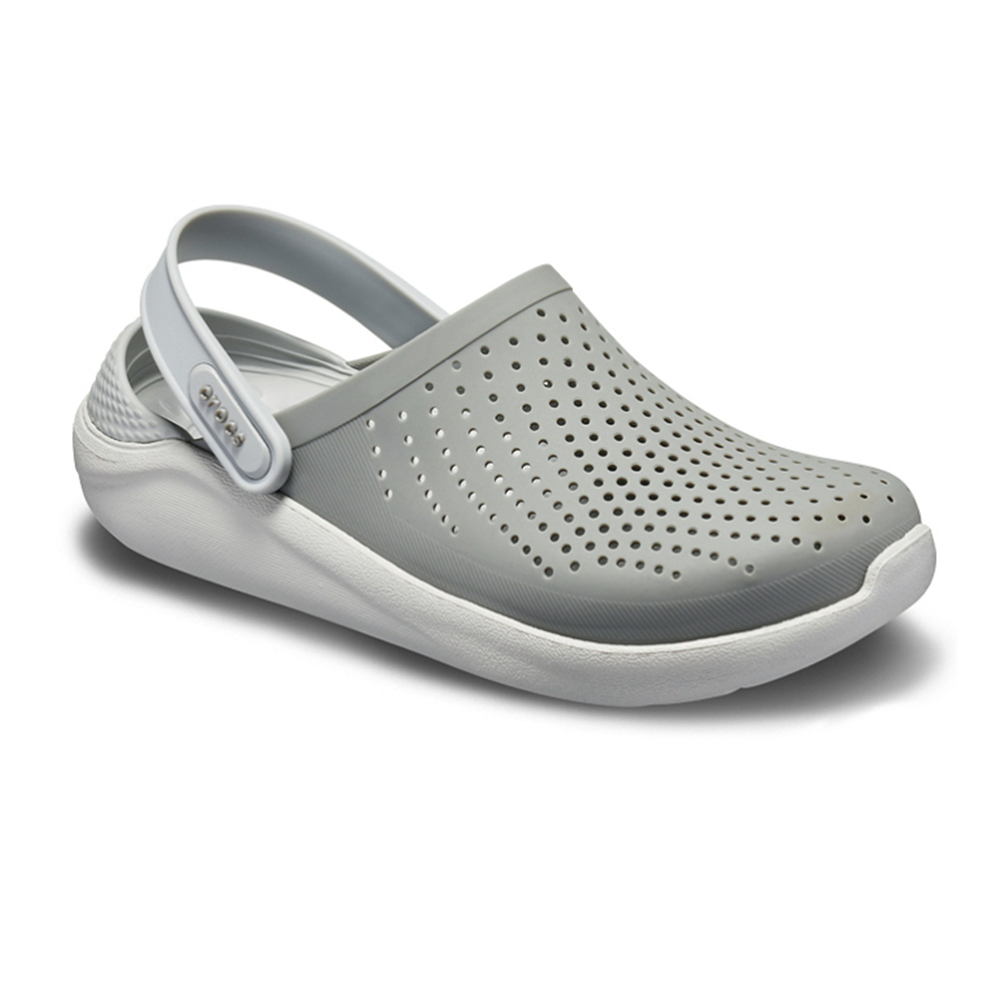 [CROCS] 크록스 라이트라이드 클로그 슬리퍼 샌들 스모크화이트 204592-06J